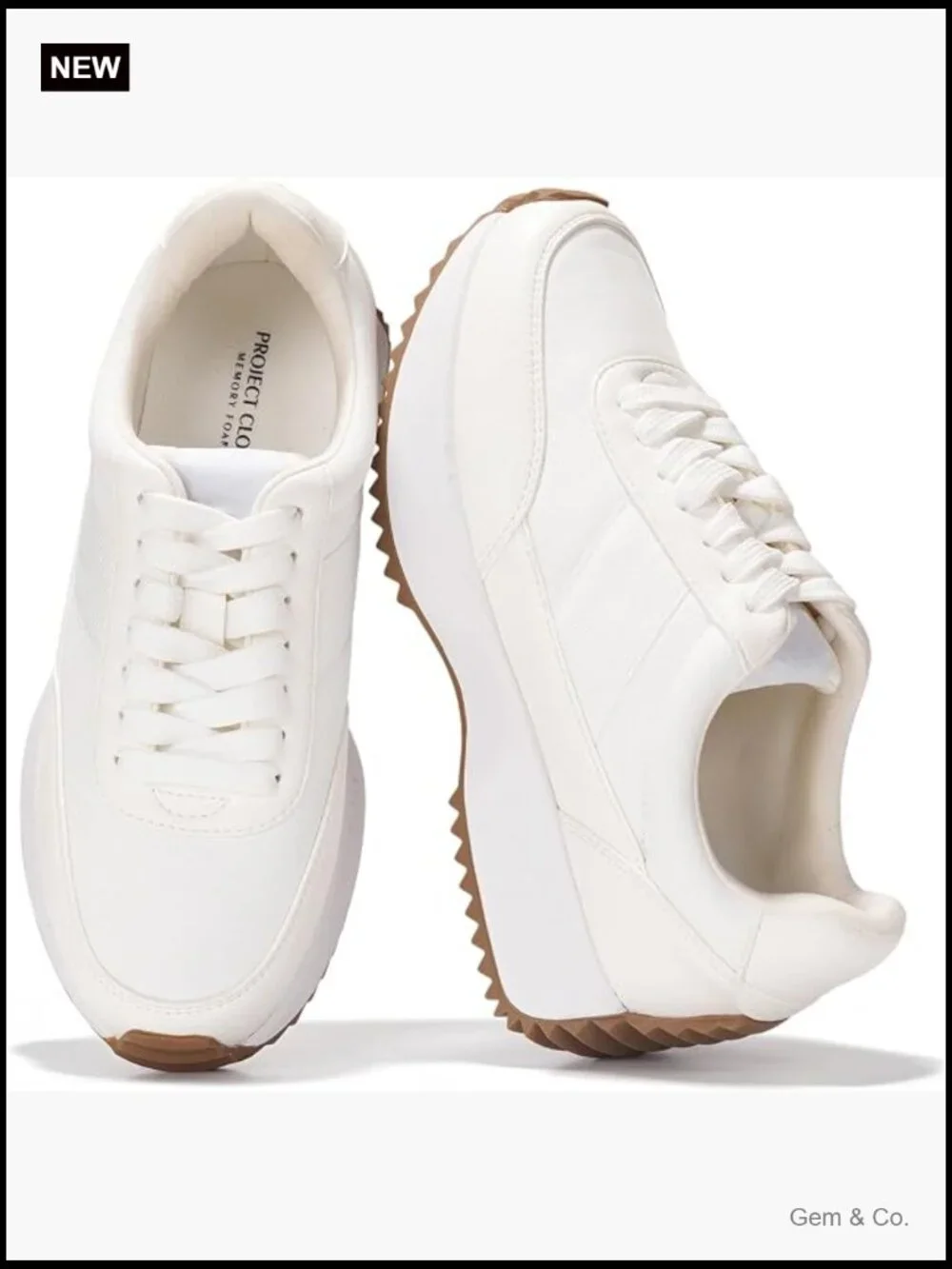 Memory Foam Fashion Sneakers - Lightweight Non-Slip Lace Up